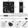 upHere D1K1 Cooling Fan, 4.7 inches (12 cm), Mini Blower,