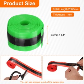 sourcing map 2pcs Bike Tire Liner 1.4" Inner Tube Bicycle Flat Protector for MTB 12" 16" 18" 20" 24" 26" 1.75"-2.5"(W'), Green/Black