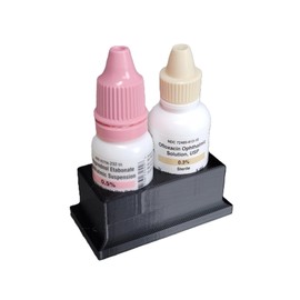 Znet3D Eye Drop Bottle Organizer, 2-Slot Stand (Black)