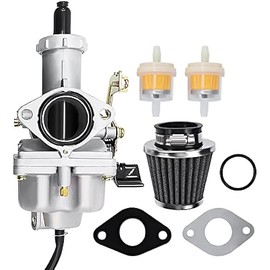 PZ27 Carburetor Carb Replacement for CG 125cc 150cc 200cc 250cc 4-stroke ATV Go Kart Dirt Bike Taotao Sunl Buyang Coolsport Lifan Kazuma Zongshen Chinese Cable Choke 27mm with Air Filter
