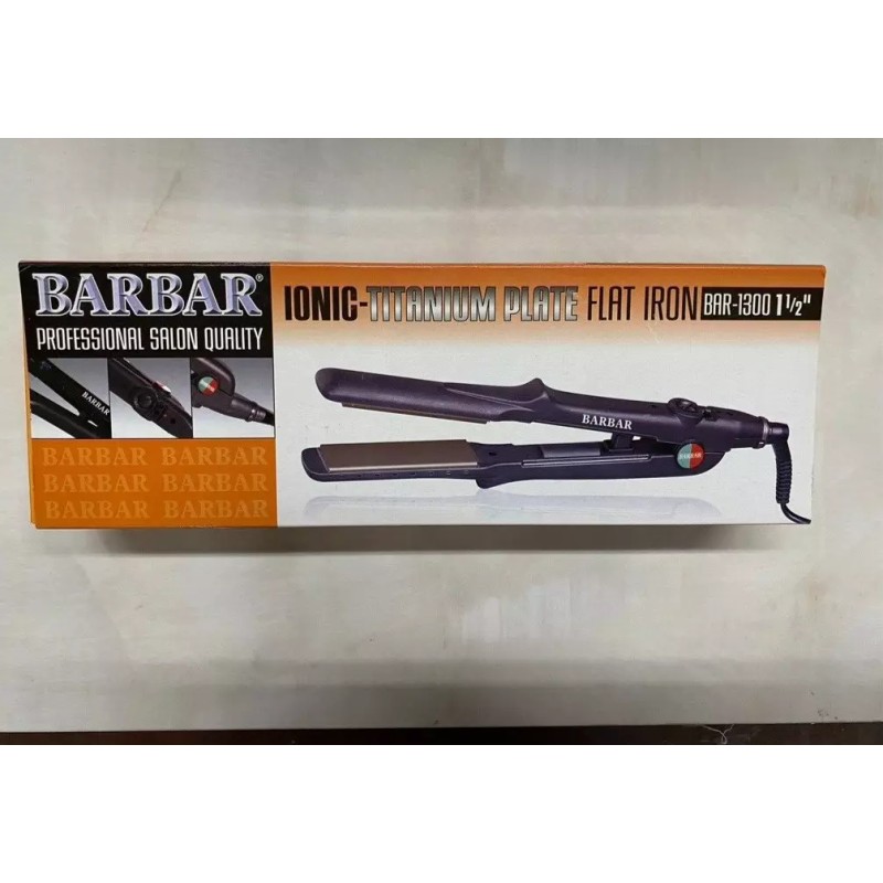 BARBAR PROFESSIONAL FLAT IRON, IONIC, TITANIUM PLATE IONIC BAR 1300
