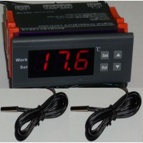 Temperature Controller Thermostat Water Heater Solar Panel Water Pump 2 Sensors