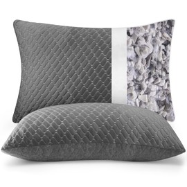 Dormirpilow Dormirpilow Memory Foam Pillows King Size Set of 2 Grey Color Cooling Pillows for Sleeping 2 Pack, Bed Pillows with Adjustable Shredded Foam for Side, Back and Stomach Sleepers (20x36)