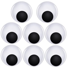 TOAOB 8pcs Large Googly Wiggle Eyes with Self Adhesive 3 Inch Giant White Plastic Sticker Eyes for DIY Crafts Scrapbooking Decoration