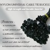 Nylon Universal Cable Tie Buckle, 2025 NEW Push Mount Zip
