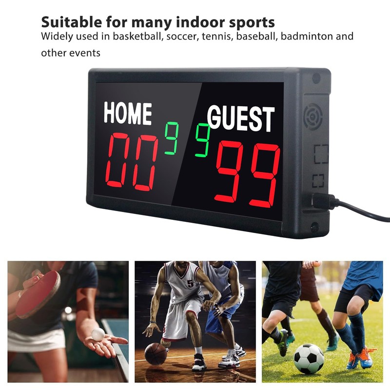 GAN XIN Electronic Digital Scoreboard 6 Digit LED Scoreboard with