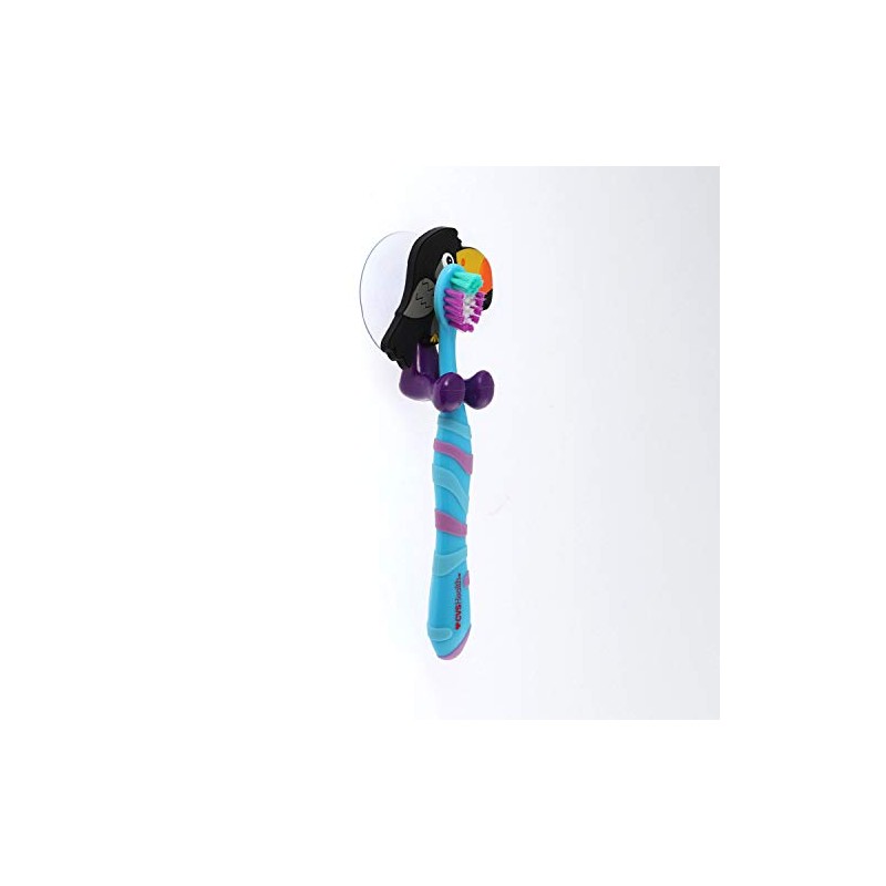SandT Collection Toucan Suction Toothbrush Holder for Mirror Wall -