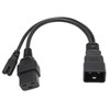 C20 to C7 C19 Y Splitter Power Plug Cord Single