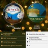 Las Vegas Christmas Ornament Hand Painted from Inside with Gift