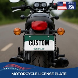 Colorado Custom Metal License Plate by DC - Heavy Duty Tag Plate Frame Compatible with Car, Motorcycle, Bicycle & Kids Toy Car | Waterproof License Plate Frames for USA - Multiple Sizes | Made in USA