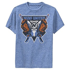 Hasbro Nerf United Blaster Boy's Performance Tee Royal Blue Heather