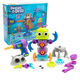 Educational Insights Educational Insights Design & Drill? Robot Workshop - Take Apart Toy with Electric Toy Drill, Toddler STEM Toy, Easter Basket Stuffers, Gift for Ages 3+