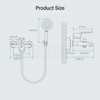 Aolemi Wall Mount Bathtub Faucet with Handheld Sprayer Wall Mounted