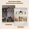 HiBay Plug in Track Lighting Fixtures Ceiling, Adjustable 4-Light Track