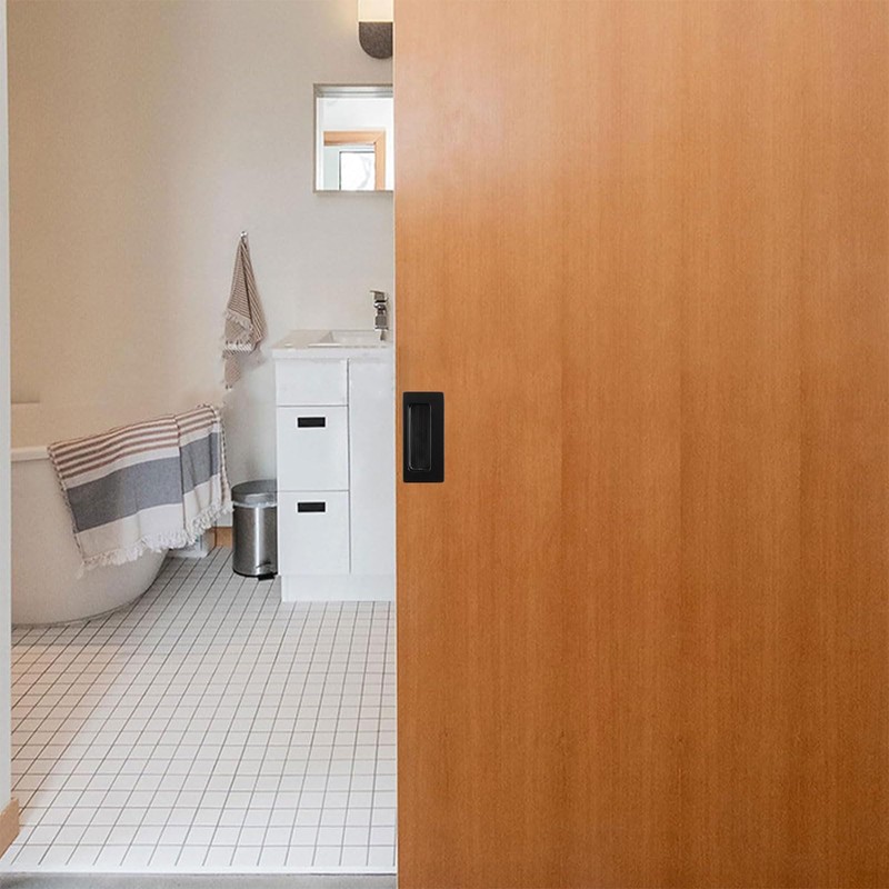 MOROBOR 4PCS Rectangular Concealed Recessed Pulls Handles, Finger Insert Sliding