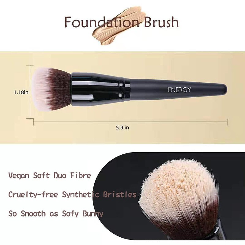 ENERGY Smoothing Dome Face Foundation Brush, Blush Brush, Makeup Brush