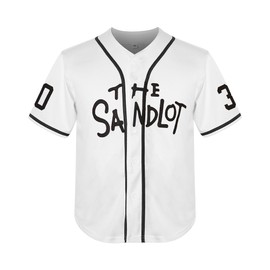 Youth Sandlot Jersey,Benny The Jet Rodriguez Alan Yeah-Yeah McClennan Michael Squints Christmas Jersey for Girl Boys' (Small, Youth 30 White)