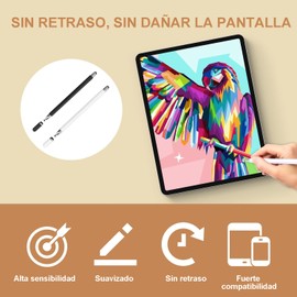 Stylus Pen,2 Pcs Lápiz Capacitivo para Pantalla Táctil,Lápiz Óptico para Pantalla Táctil,Punta de Disco de Alta Sensibilidad y Capacitivo Preciso Compatible Con Tabletas,Pad,Phone,Inteligente Etc.