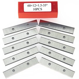 60mm Square Carbide Inserts Cutters Knives Blades 60×12×1.5mm-35°for Woodworking Spiral/Helical Planer Cutter Head or Lathe Turning 10pcs