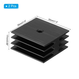 PATIKIL Rectifier Diode Radiator, 2 Pcs Bridge Rectifier Electronic Silicon Diodes Radiator for Converting AC Power to DC Power, Black