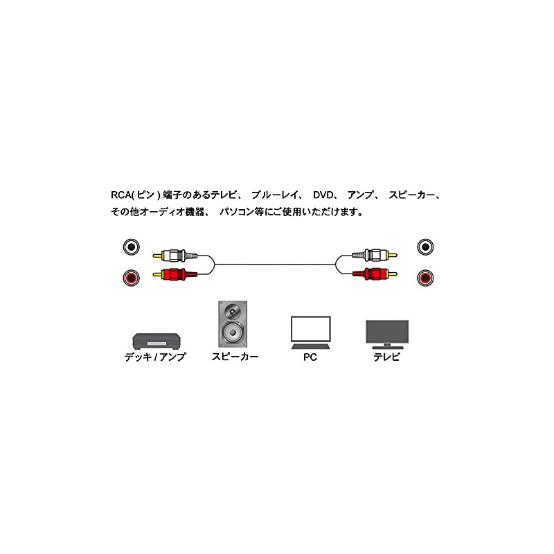 フジパーツ オーディオケーブル 2ピン-2ピン 10m FVC-321D