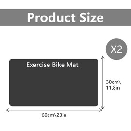 2 Floor Protection Mats Fitness 3 mm Thick Training Mat as Sports Mat Fitness Mat Non-Slip for Fitness and Home Gym and Yoga Mat for Exercise Bike and Sports Equipment (60 x 30 cm)