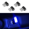 Wuyaoyao 4PCS USB LED Car Interior Atmosphere Lamp, Plug-in USB