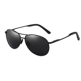 HUIHUIKK Polarizing Distance Sunglasses Tinted Gray Men Women Nearsighted Myopia Glasses These Are Not Reading Glasses (-5.0, Black)