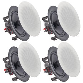 Vaiyer Set of 4 Frameless 5.25 Inch 8 Ohm 175 Watts Speakers, Flush Mount in-Wall in-Ceiling 2-Way Mid Bass Woofer Speaker with Perfect for Home, Office, Kitchen, Living Room.