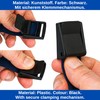 4 Pcs Black Plastic Clamp Buckles for 15mm Wide Webbing