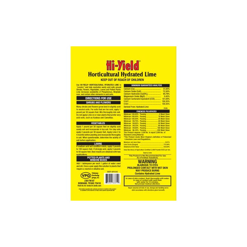 Hi-Yield (33371) Horticultural Hydrated Lime (5 lbs.)