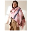 kozinu Women's Winter Scarf Large Warm Shawl Classic Tassel Plaid