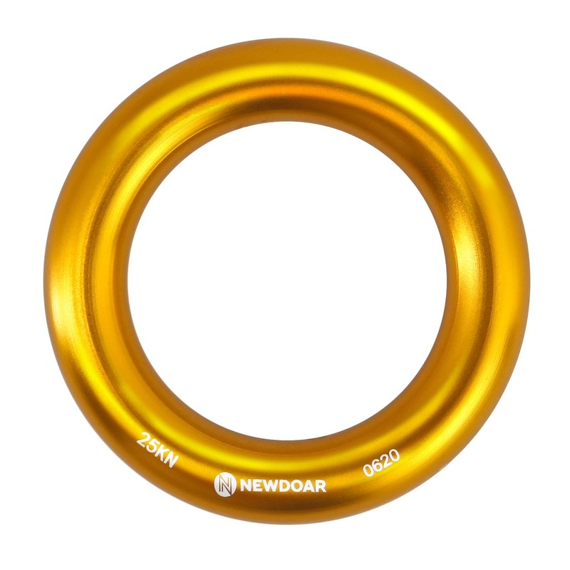 NewDoar Rappel Ring 25kN Gold Large O-Ring Rope Connector for