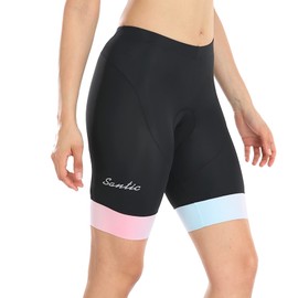 Santic Womens Cycling Shorts Padded Road Bike Shorts Women Padded Biking Shorts Breathable Quick Dry