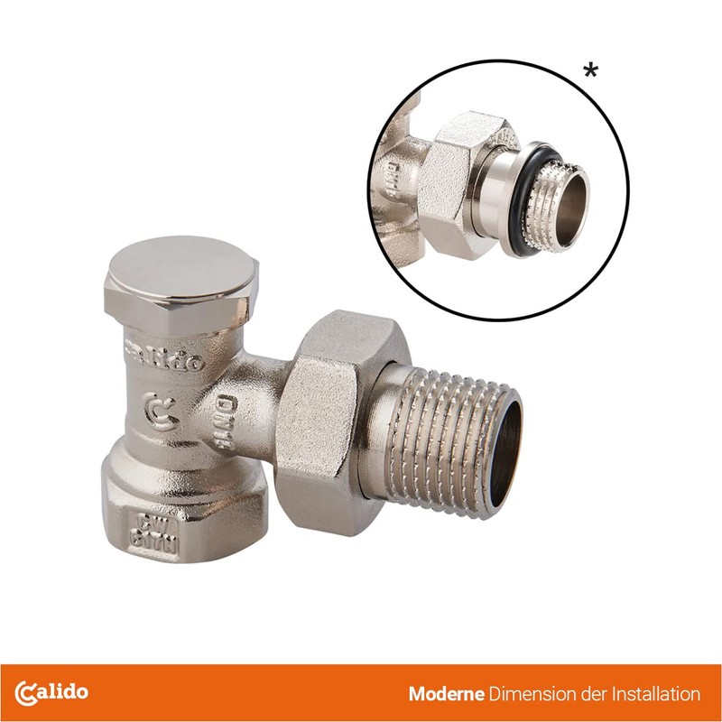 Calido Angle Thermostat Set Thermostat Head with M 30 x