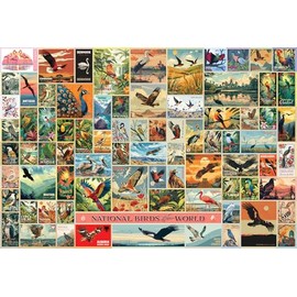 Cobble Hill 2000 Piece Puzzle - National Birds of The World - Sample Poster Included