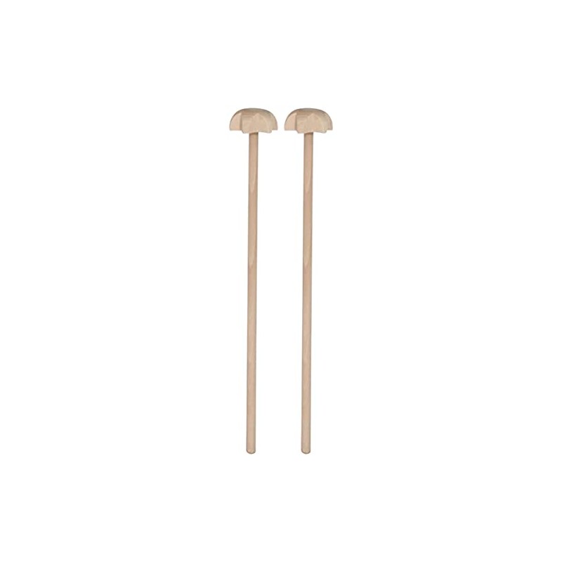 teemando® 2 x Beech Wood Whisks 25 x 4 cm
