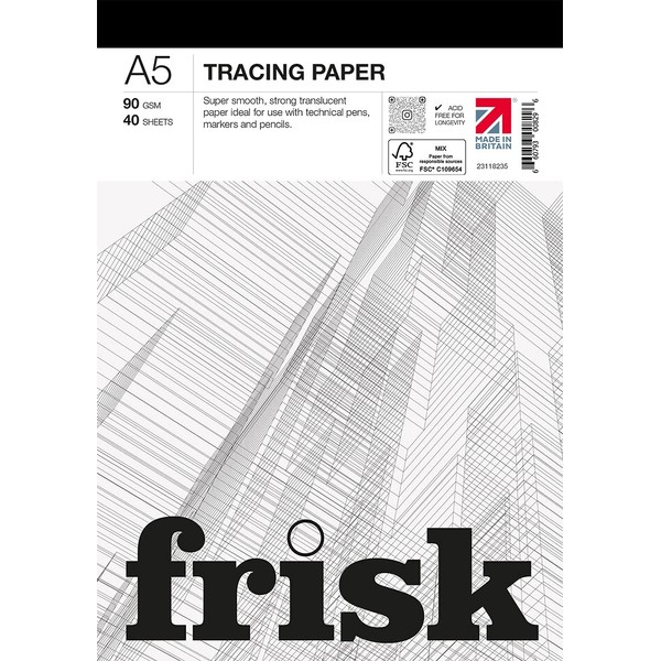 Frisk Tracing Paper Pad A5 90gsm
