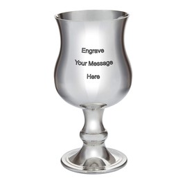 Wentworth Pewter - Large Georgian Pewter Goblet No Engraving Wine Cup Goblet