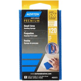 Norton 82072 5X 120 Grit Small Area Sanding Sponge