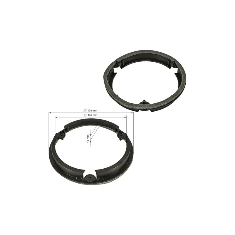 tomzz Audio 2854-004 Speaker Rings Adapter Brackets Compatible with Suzuki