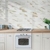 AULIGET 4-Piece Calacatta Gold Marble Look Peel and Stick Backsplash