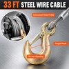 Manual Hand Crank Winch with 33 ft Steel Cable, 800/3500