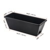 LEXININ 6 Pack 17 Inch Black Plastic Rectangular Window Planter