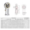 sourcing map 2pcs PHSB5 Female Rod End Bearing 5/16 Inch