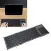 Portable Bluetooth Keyboard Foldable Multi Device Travel Keyboard with Touchpad