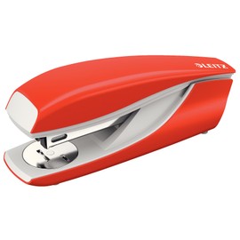 Leitz 55020020 Ergonomic Metal Stapler, Light Red, 30 Sheets