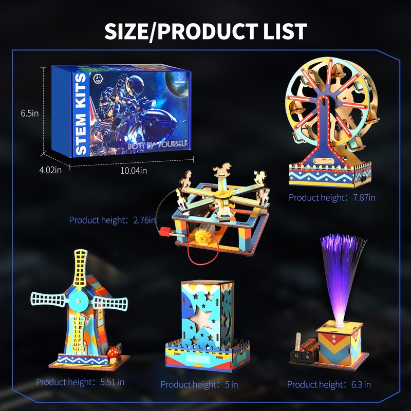 FoxiSteam 5-in-1 STEM Kits for Kids Age 6 7 8
