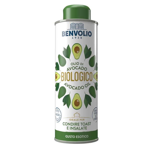Pure Organic Avocado Oil - BENVOLIO 1938 BIO | 250 ml - Cold Pressed Organic Avocado Oil for Hair Rich in Monounsaturated Fatty Acids