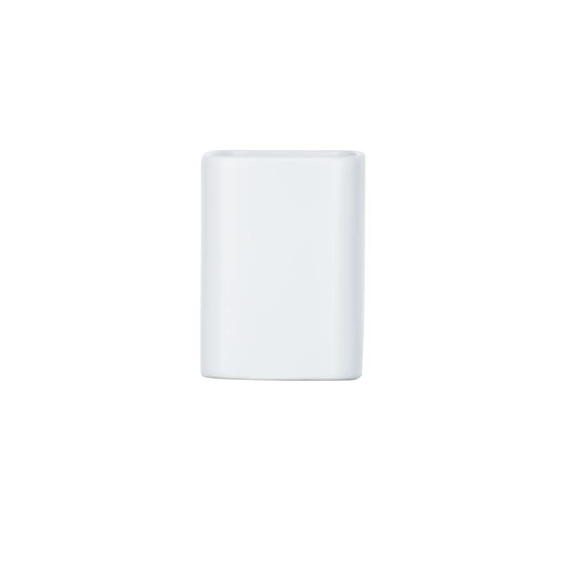 Wenko ceramica portaspazzolino Hexa opaco, Bianco, 6.5 x 6.5 x